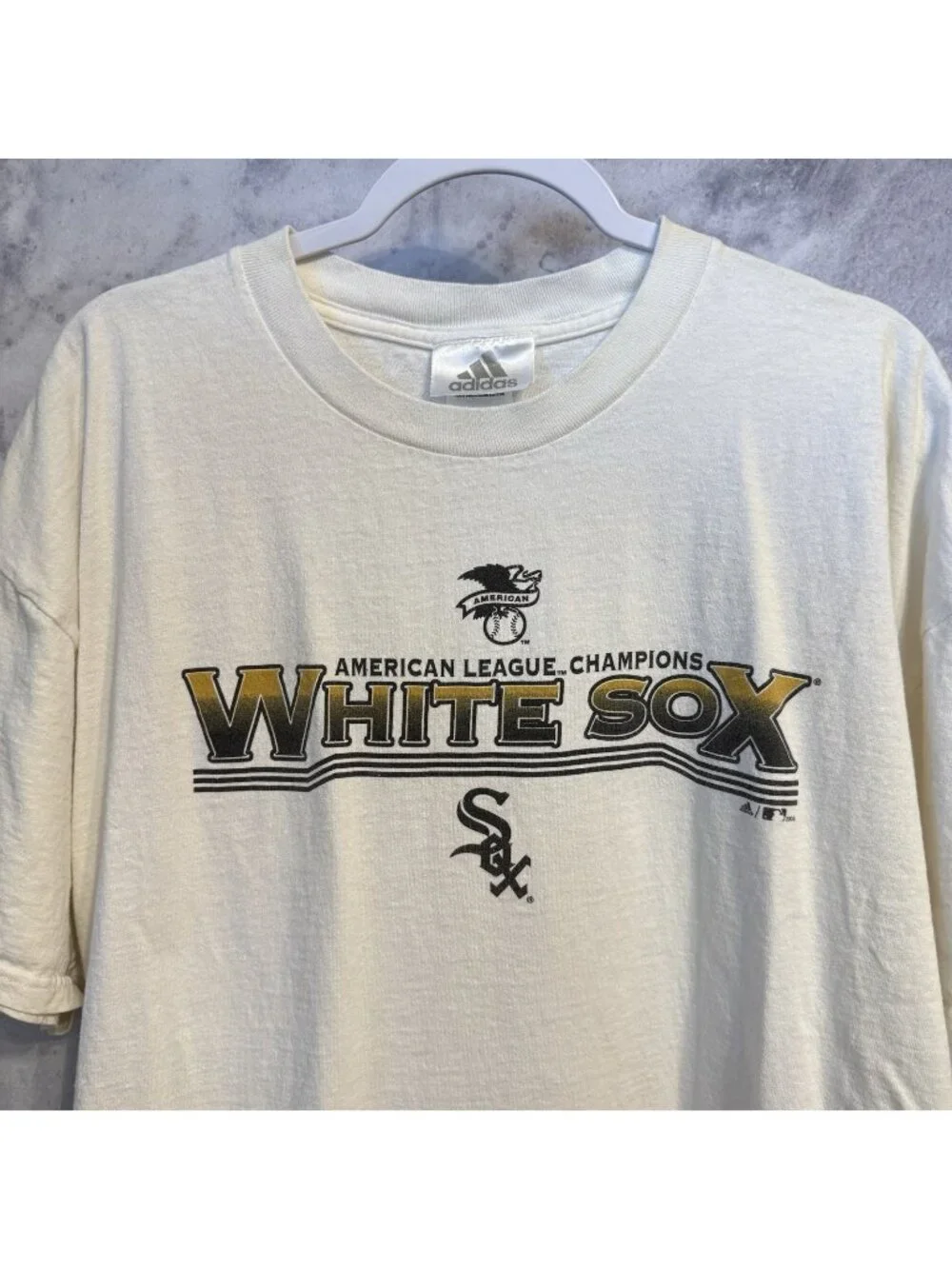Vintage Adidas Chicago White Sox MLB T Shirt Mens 2XL White Y2K